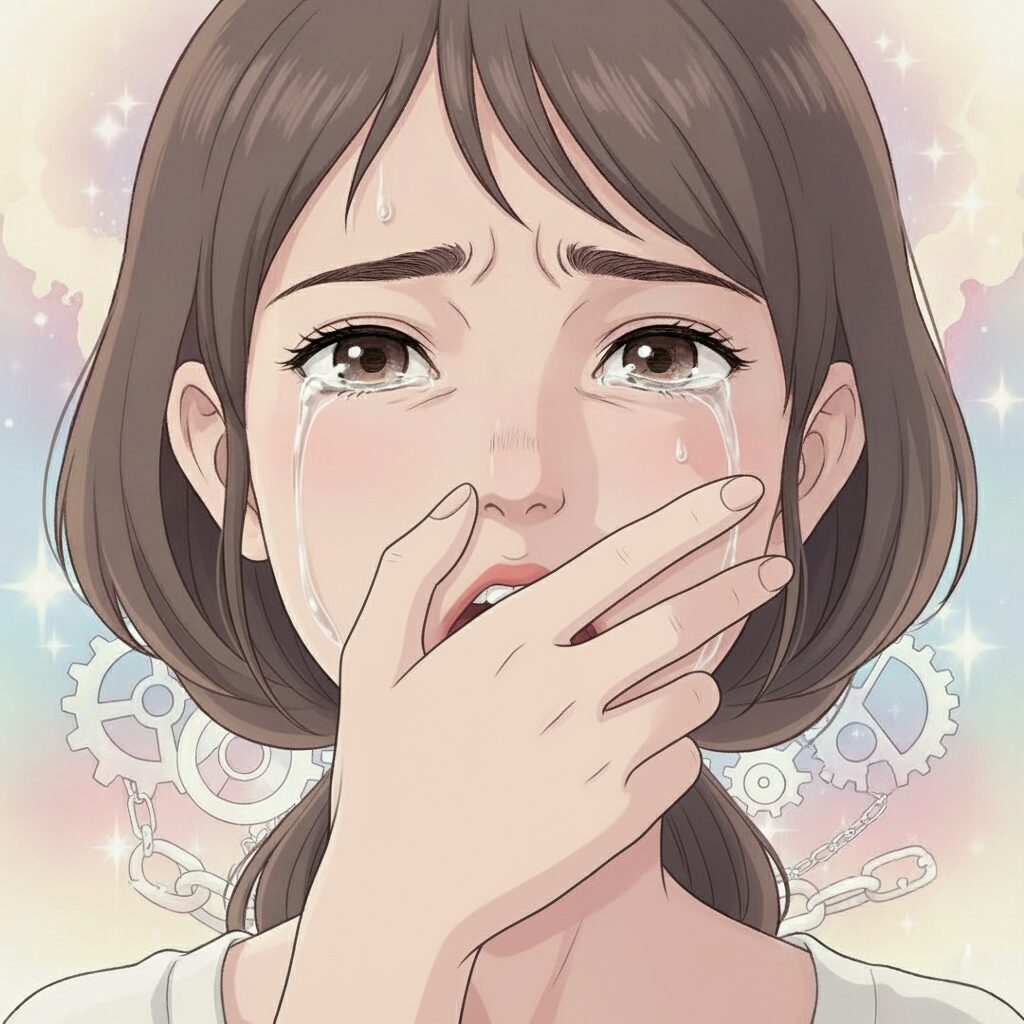 【夢占い】見出し画像で、歯が大量に抜けて口を押えている女性の画像